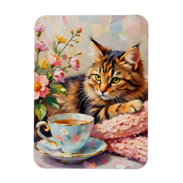 Íman Gato com Taa Cup (Vertical)