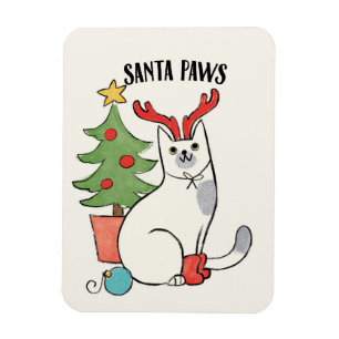 Íman Gato da rena das patas   do papai noel
