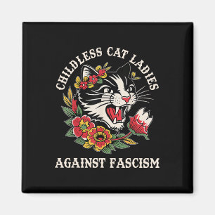 Íman Gato Damas Contra Fascismo Engraçado Gato Feminist