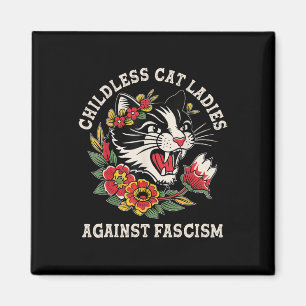 Íman Gato Damas Contra Fascismo Engraçado Gato Feminist