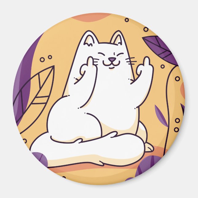 Íman Gato dando o dedo (Frente)