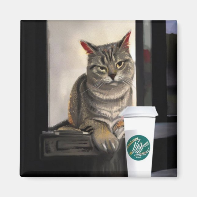 Íman Gato de café (Frente)
