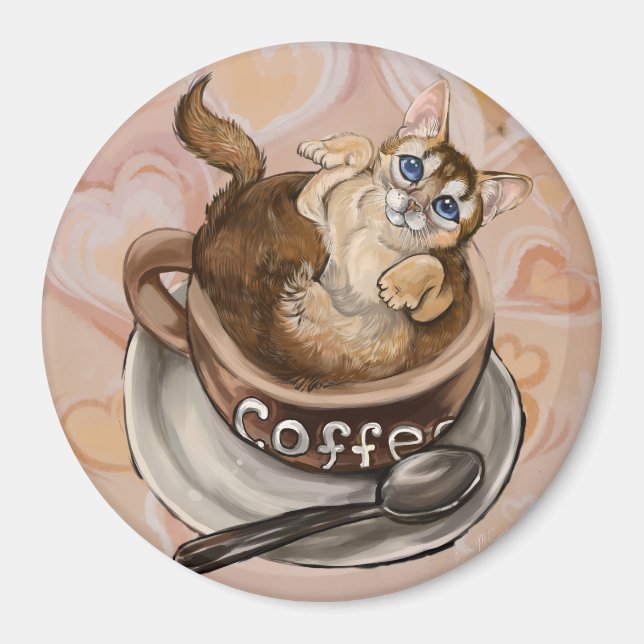 Íman Gato de café (Frente)
