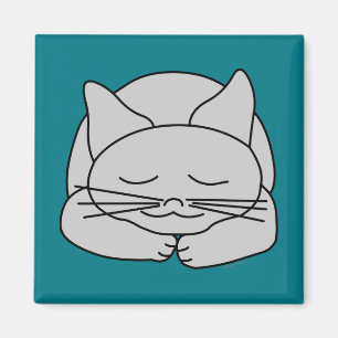 Íman Gato de Cinza Dormindo