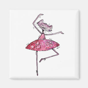 Íman Gato de dança branca