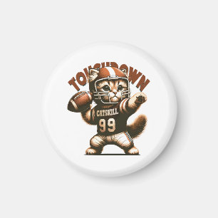 Íman Gato de Futebol Americano - Touchdown Purrfeição