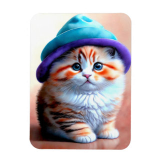 Íman Gato de Gatinho Bonito num KITTEN Adorável de Hat 
