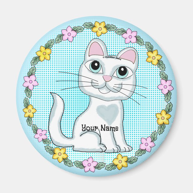 Íman Gato de Gatinhos Olhos Grandes (Frente)