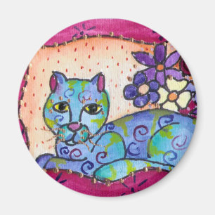 Íman Gato de gato malhado azul