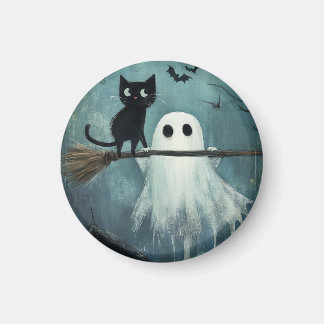 Íman Gato de Halloween e Espírito Voando na Broca