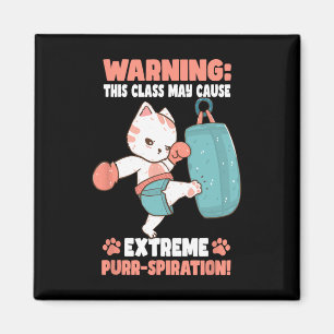 Íman Gato de Kickboxing Para Homens Mulheres Crianças