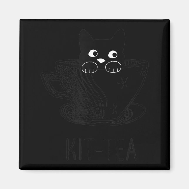 Íman Gato De KitTea, Gato De Lover E Gato Negro Diverti (Frente)