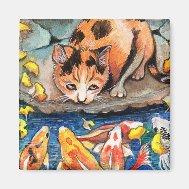 Íman Gato de Koi Pond (Frente)