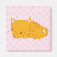 Gato De Laranja Dormindo