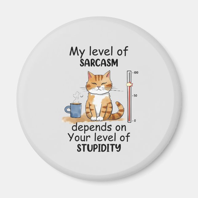 Íman Gato de Laranja Sassado e Bonito (Frente)