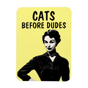 ÍMAN GATO DE MULHER RETRO, GATOS ANTES DE MAGNETS