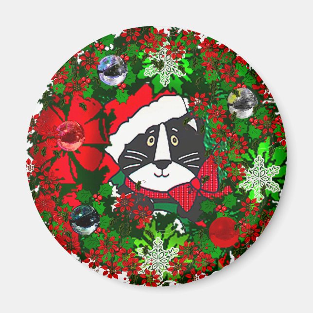 Íman Gato de Natal (Frente)