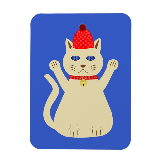 Íman Gato de Natal Fofo (Vertical)
