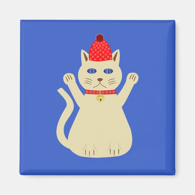 Íman Gato de Natal Fofo (Frente)