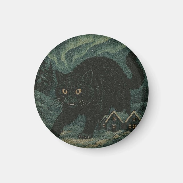 Íman Gato de Natal Yule islandês (Frente)