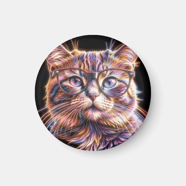 Íman Gato de Óculos (Frente)