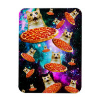 Gato de pizza espacial engraçado