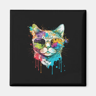 Íman Gato de Pop de Arte de Gato Bonito