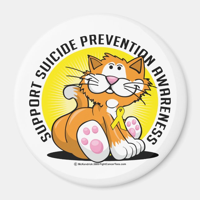 Íman Gato de Prevenção de Suicídio (Frente)
