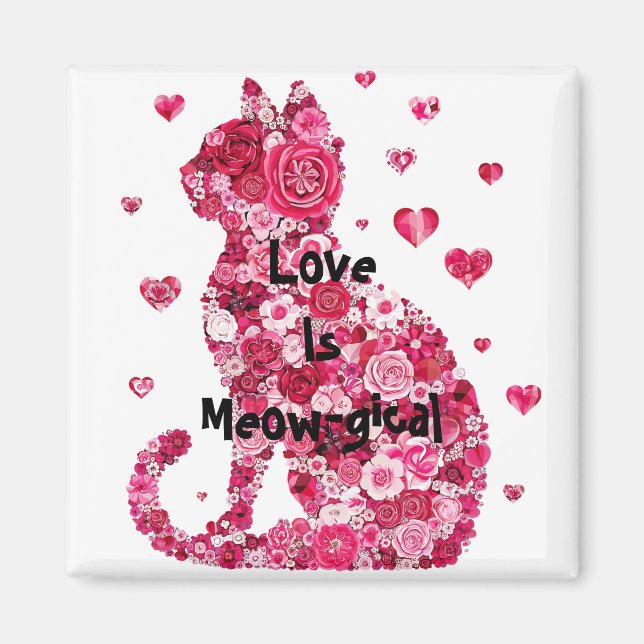 Íman Gato de Rosas (Frente)