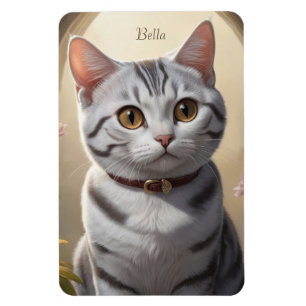 Íman Gato de Shorthair Americano Bonito com Olhos Grand