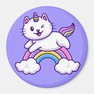 Íman Gato de Unicórnio Bonito