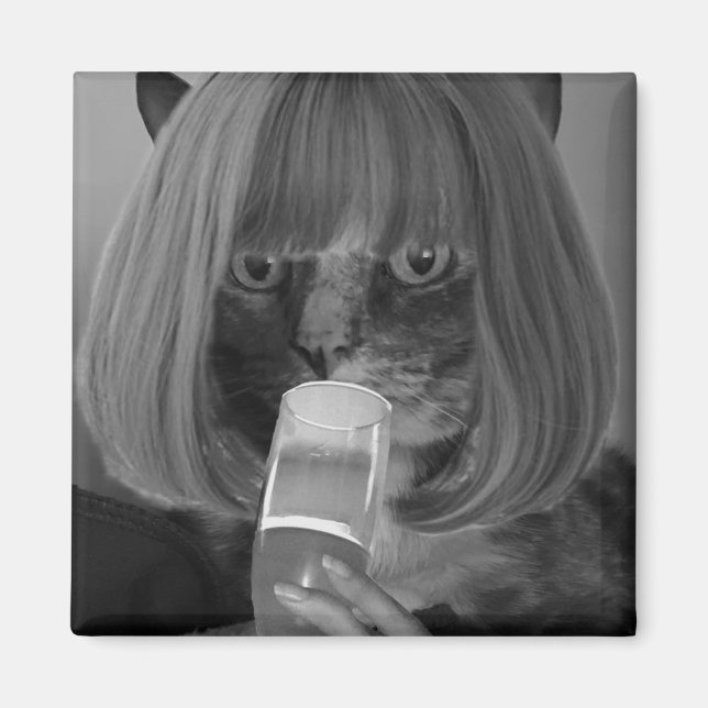Íman Gato de vinho (Frente)