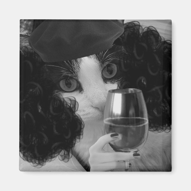 Íman Gato de vinho (Frente)