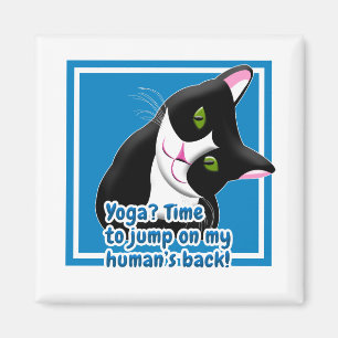Íman Gato de Yoga Engraçado
