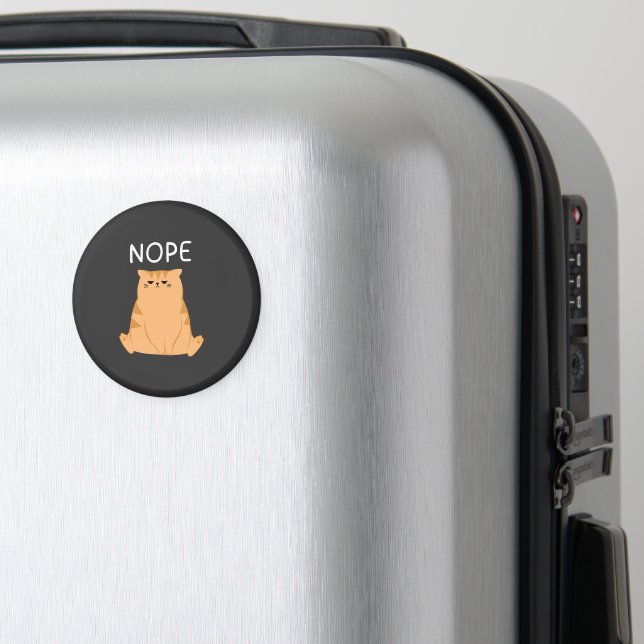 Íman Gato Divertido Gráfico Não  (In Situ (Luggage))