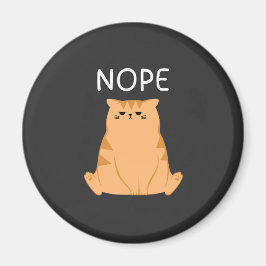 Íman Gato Divertido Gráfico Não 