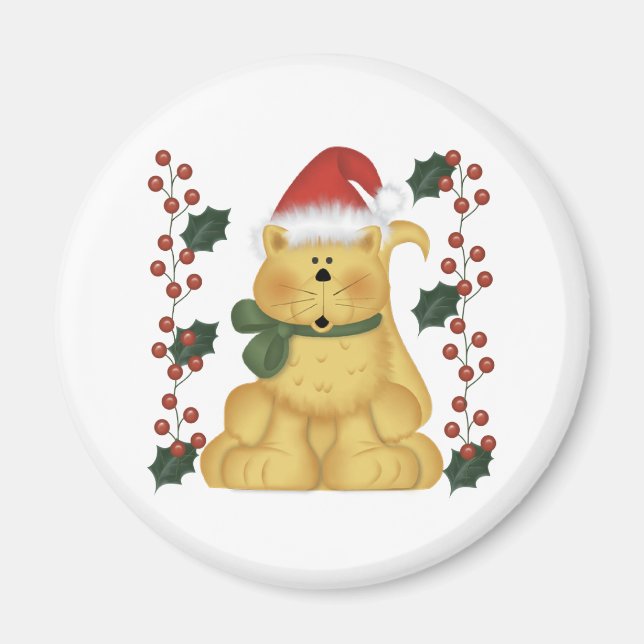 Íman Gato e Holly de Natal (Frente)