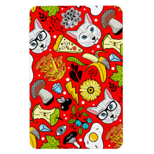 Íman Gato e ovo em vermelho