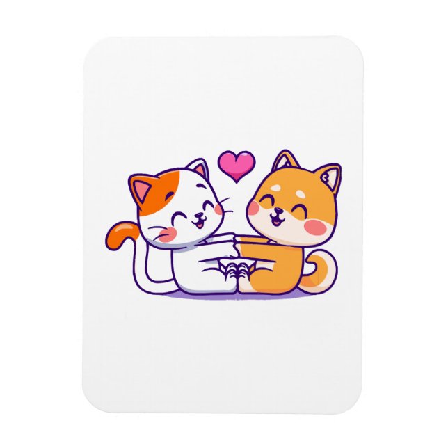 Íman Gato E Shiba Inu (Vertical)