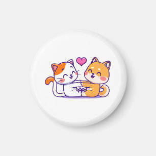 Íman Gato E Shiba Inu