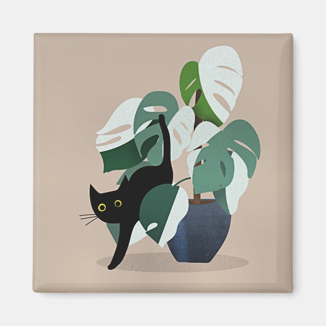 Íman Gato e trabalho de arte vegetal (Frente)
