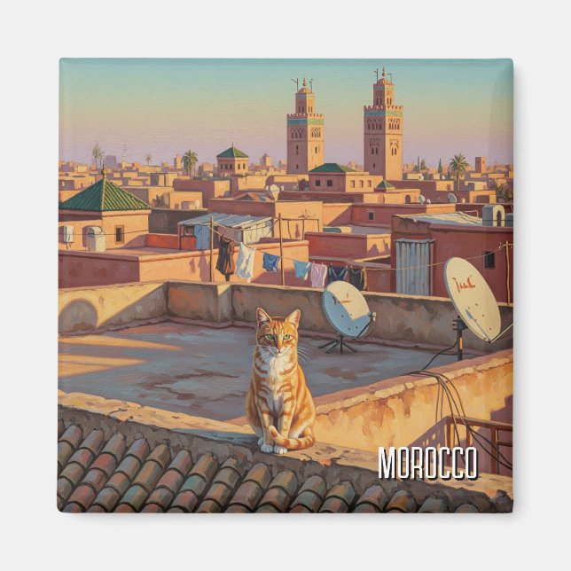 Íman Gato em Marraquexe Viagem no Marrocos (Frente)