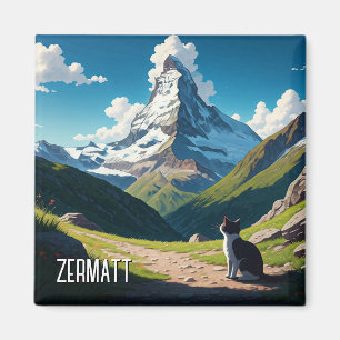 Íman Gato em Matterhorn de Suiça Zermatt