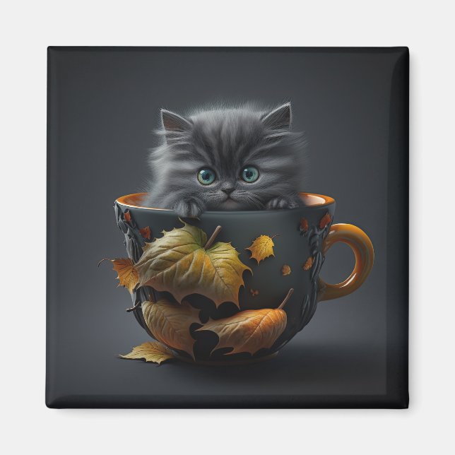 Íman Gato em um Teacup (Frente)