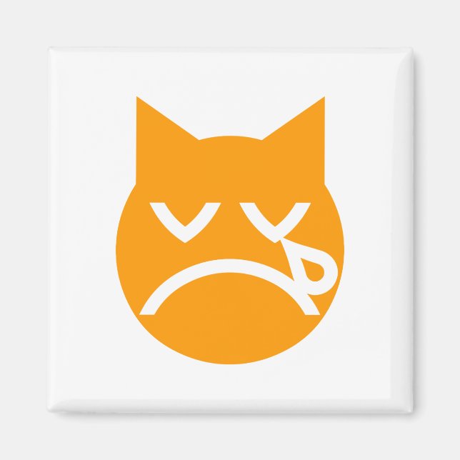 Íman Gato Emoji Chorando (Frente)