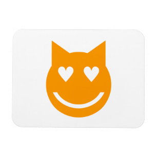 Íman Gato Emoji De Olhos Moldados Pelo Coração