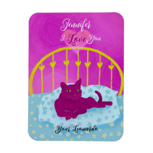 Íman Gato Engraçado Adora Você Namorados Personalizado
