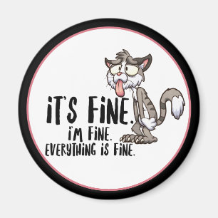 Íman Gato engraçado ansioso e estressado 