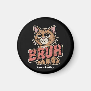 Íman Gato Engraçado Bruh Meme Humor Gráfico Gato Gato P