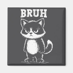 Íman Gato Engraçado Bruh Meme Sarcástico Animal Felino